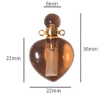 Olivenorma Crystal Essential Oil Diffuser Heart Bottle Necklace