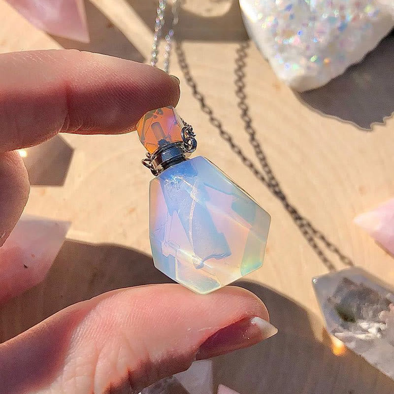 Olivenorma Crystal Essential Oil Diffuser Perfume Bottle Necklace