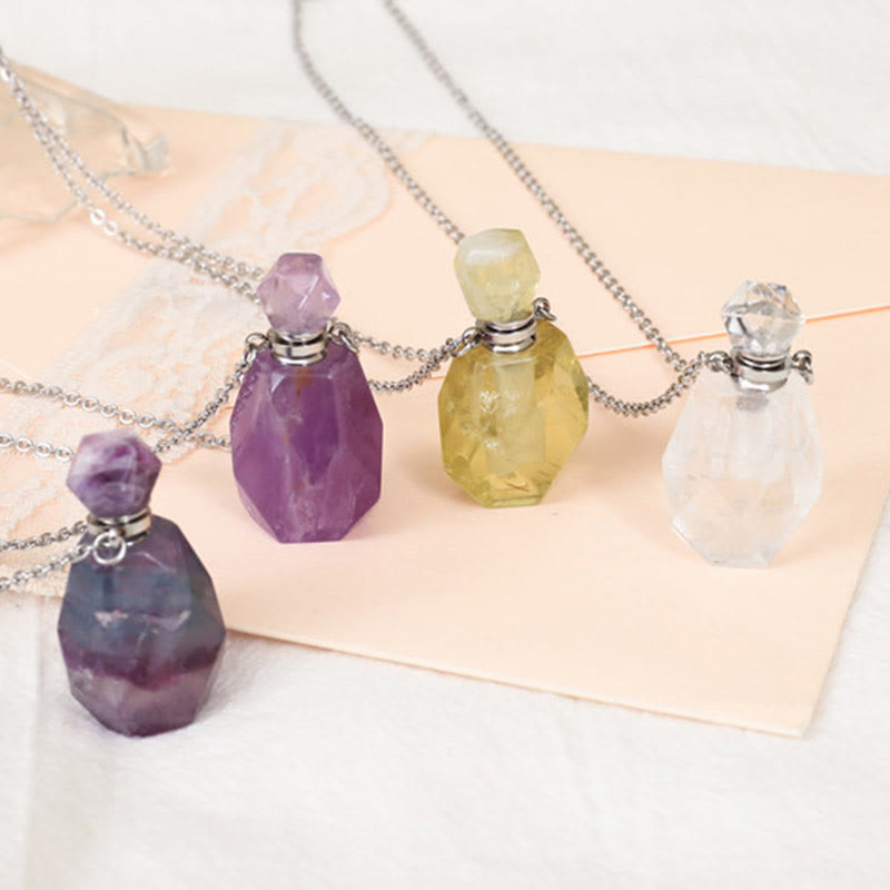 Olivenorma Crystal Essential Oil Diffuser Perfume Bottle Necklace