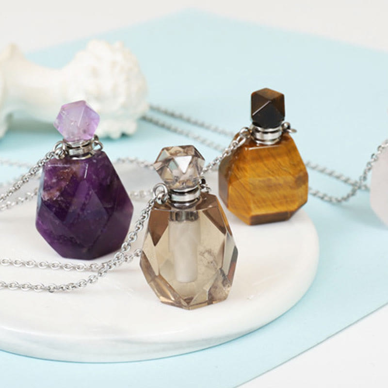 Olivenorma Crystal Essential Oil Diffuser Perfume Bottle Necklace