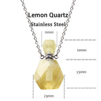 Olivenorma Crystal Essential Oil Diffuser Perfume Bottle Necklace