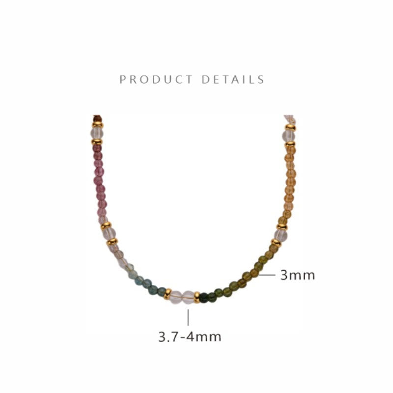 Olivenorma 3mm Natural Tourmaline Beaded Bracelet Necklace