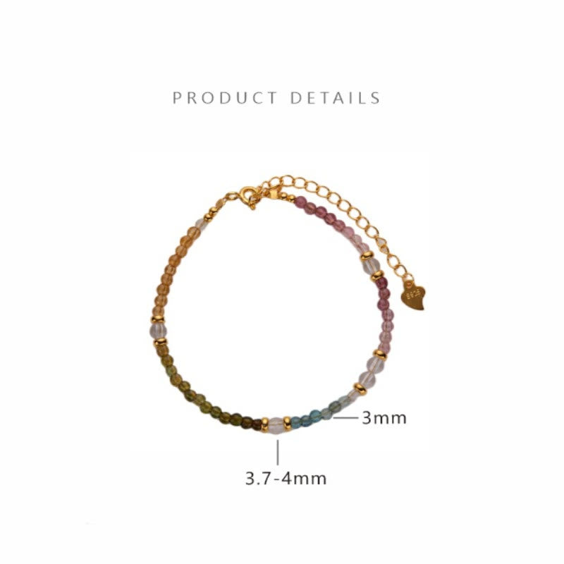 Olivenorma 3mm Natural Tourmaline Beaded Bracelet Necklace