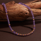 Olivenorma Natural Amethyst Beads Flower Pendant Bracelet Necklace
