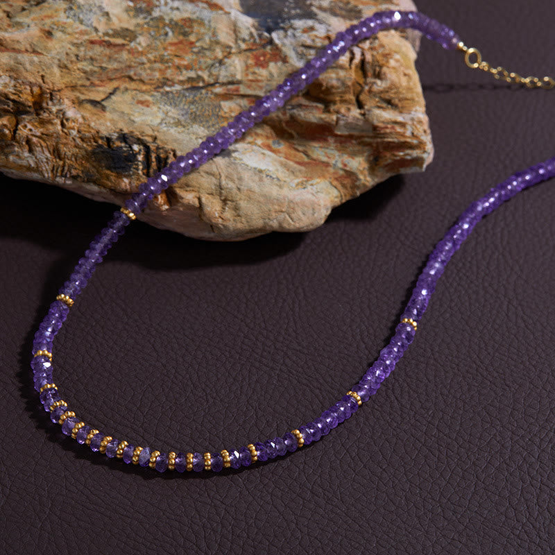 Olivenorma Natural Amethyst Beads Flower Pendant Bracelet Necklace