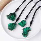 Olivenorma Irregular Natural Malachite Pendant Necklace