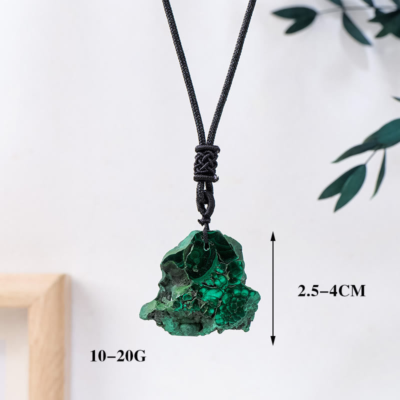 Olivenorma Irregular Natural Malachite Pendant Necklace
