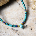 Olivenorma Emperor Stone Beaded Turquoise Pendant Necklace