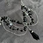 Olivenorma Star Pendant Natural Stone Layered Choker Necklace