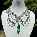 Olivenorma Star Pendant Natural Stone Layered Choker Necklace