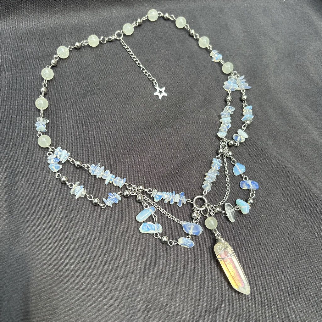 Olivenorma Natural Opalite Layered Choker Necklace