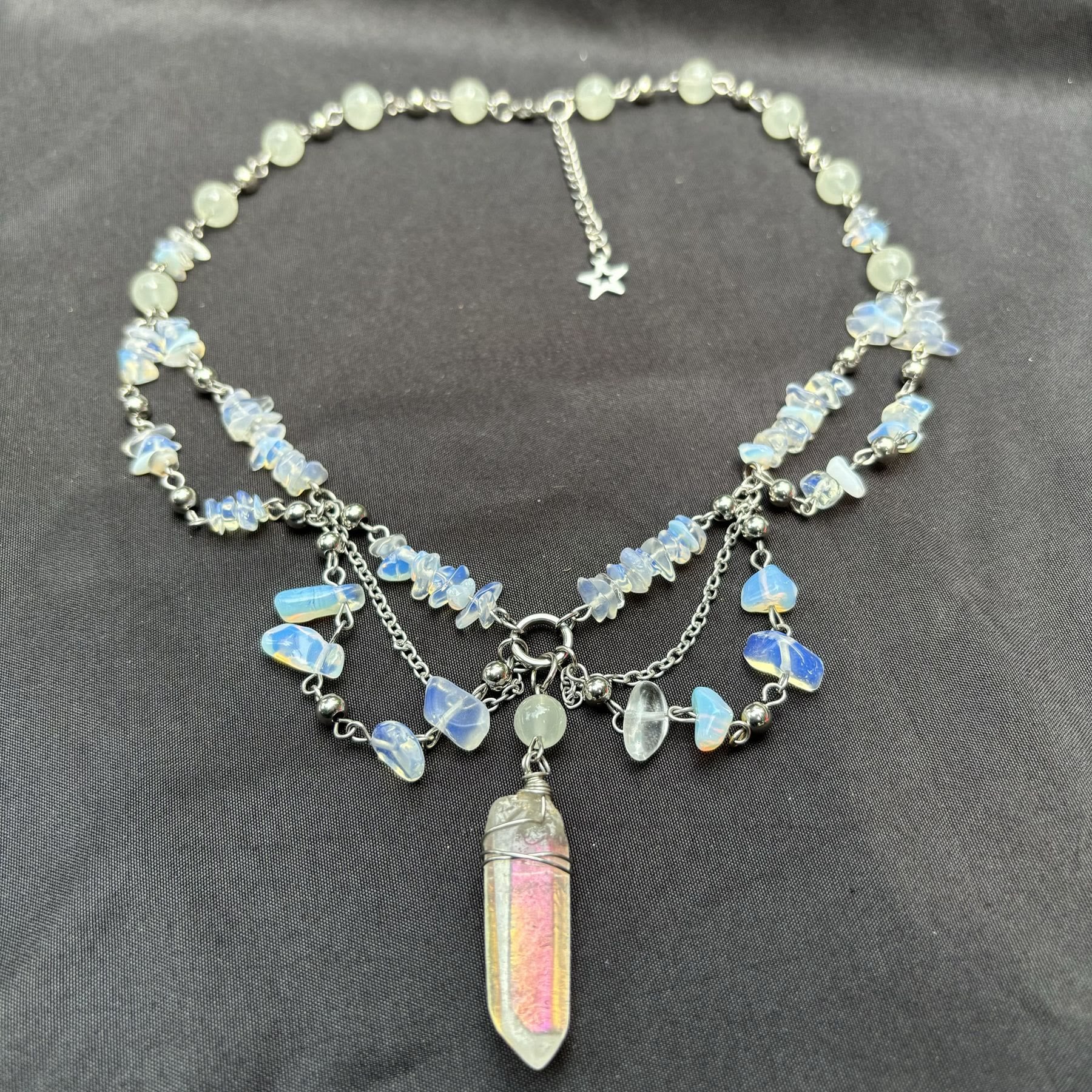 Olivenorma Natural Opalite Layered Choker Necklace