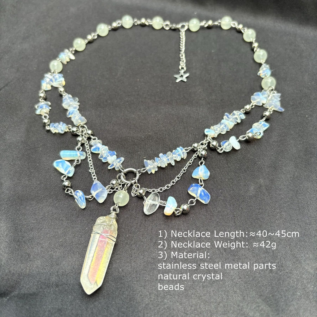 Olivenorma Natural Opalite Layered Choker Necklace