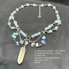 Olivenorma Natural Opalite Layered Choker Necklace