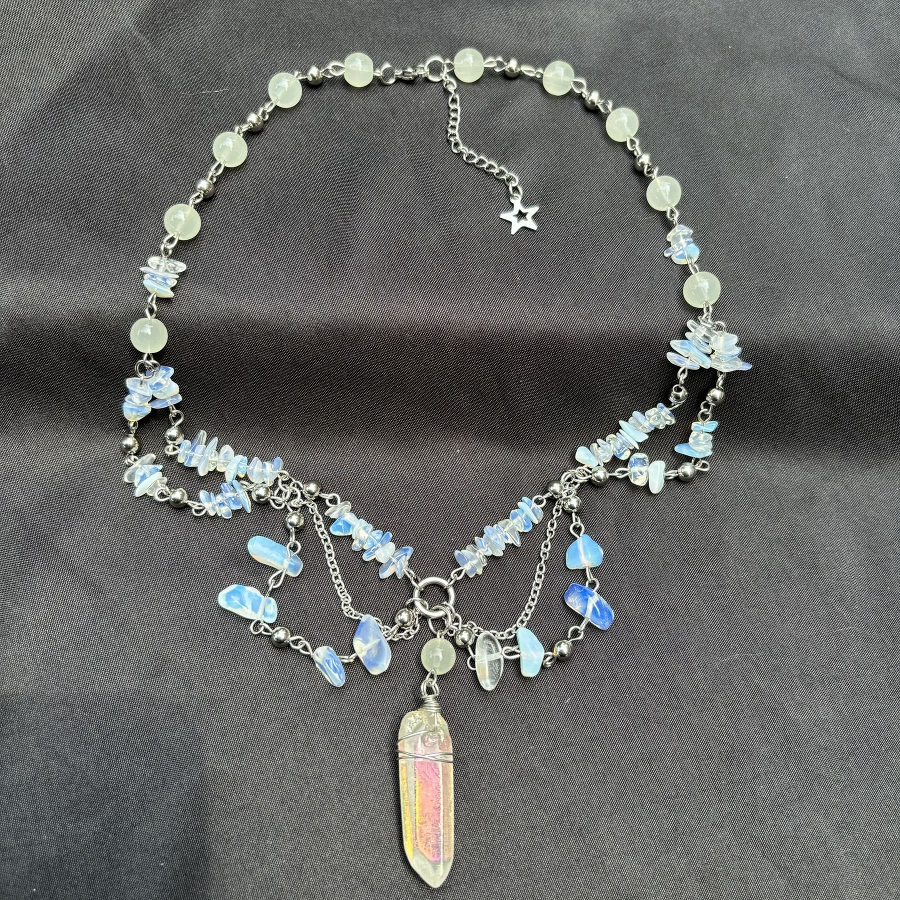 Olivenorma Natural Opalite Layered Choker Necklace