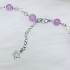 Olivenorma Amethyst Freshwater Pearl Layered Choker Necklace