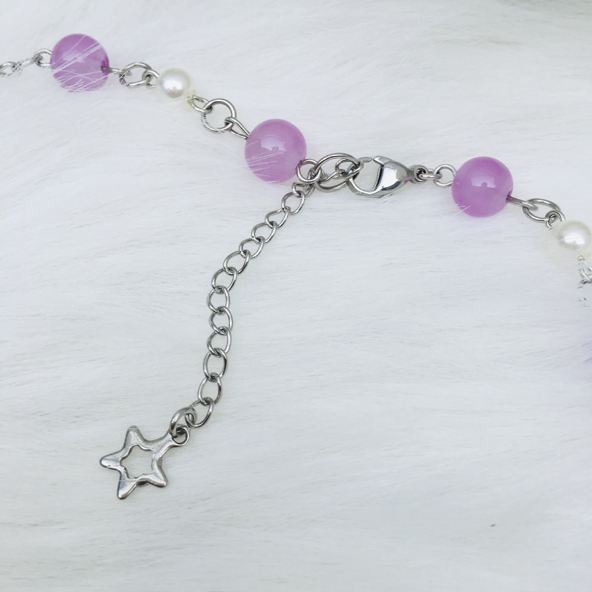 Olivenorma Amethyst Freshwater Pearl Layered Choker Necklace