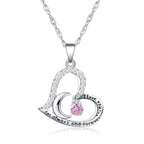 Olivenorma  "I Love you forever & always" S925 Silver Birthstone Necklace
