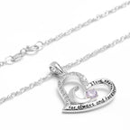 Olivenorma  "I Love you forever & always" S925 Silver Birthstone Necklace