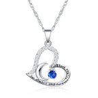 Olivenorma  "I Love you forever & always" S925 Silver Birthstone Necklace
