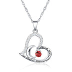Olivenorma  "I Love you forever & always" S925 Silver Birthstone Necklace