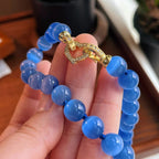 Olivenorma Blue Cat's Eye Stone Beaded Necklace