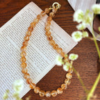 Olivenorma 10mm Natural Citrine Beads Bracelet Necklace