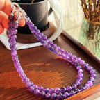 Olivenorma 6/8mm Natural Amethyst Bead Necklace