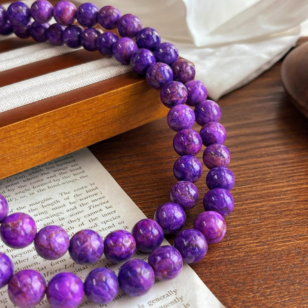 Olivenorma Natural Charoite Beads Necklace