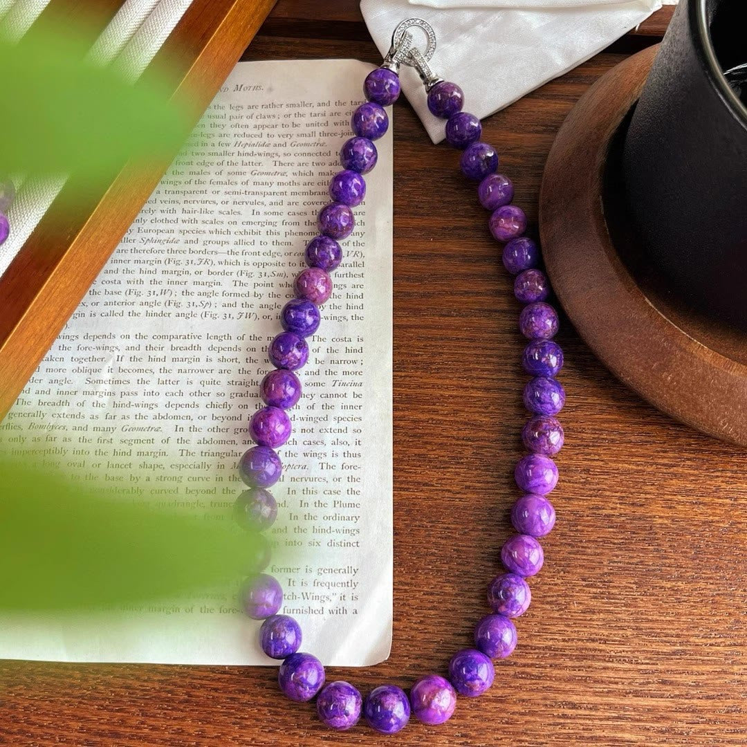 Olivenorma Natural Charoite Beads Necklace