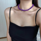 Olivenorma Natural Charoite Beads Necklace