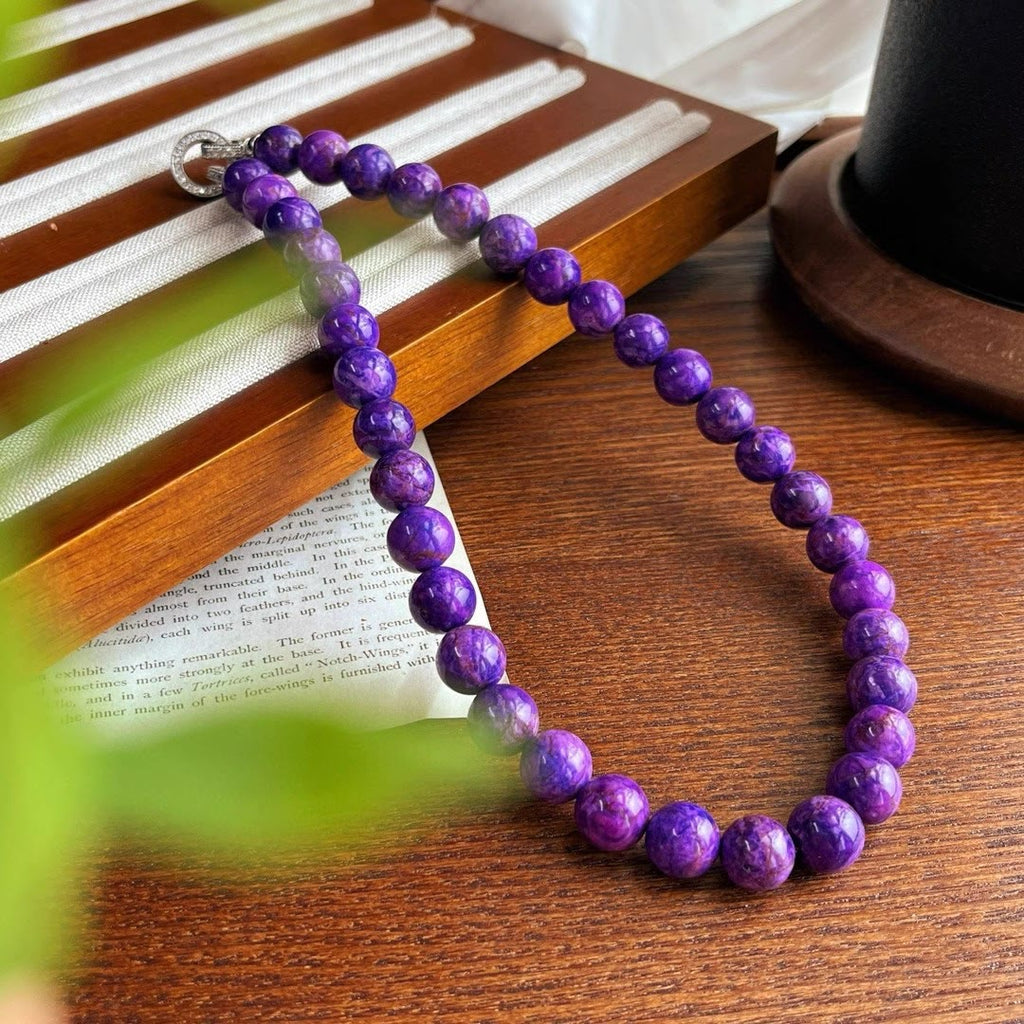 Olivenorma Natural Charoite Beads Necklace