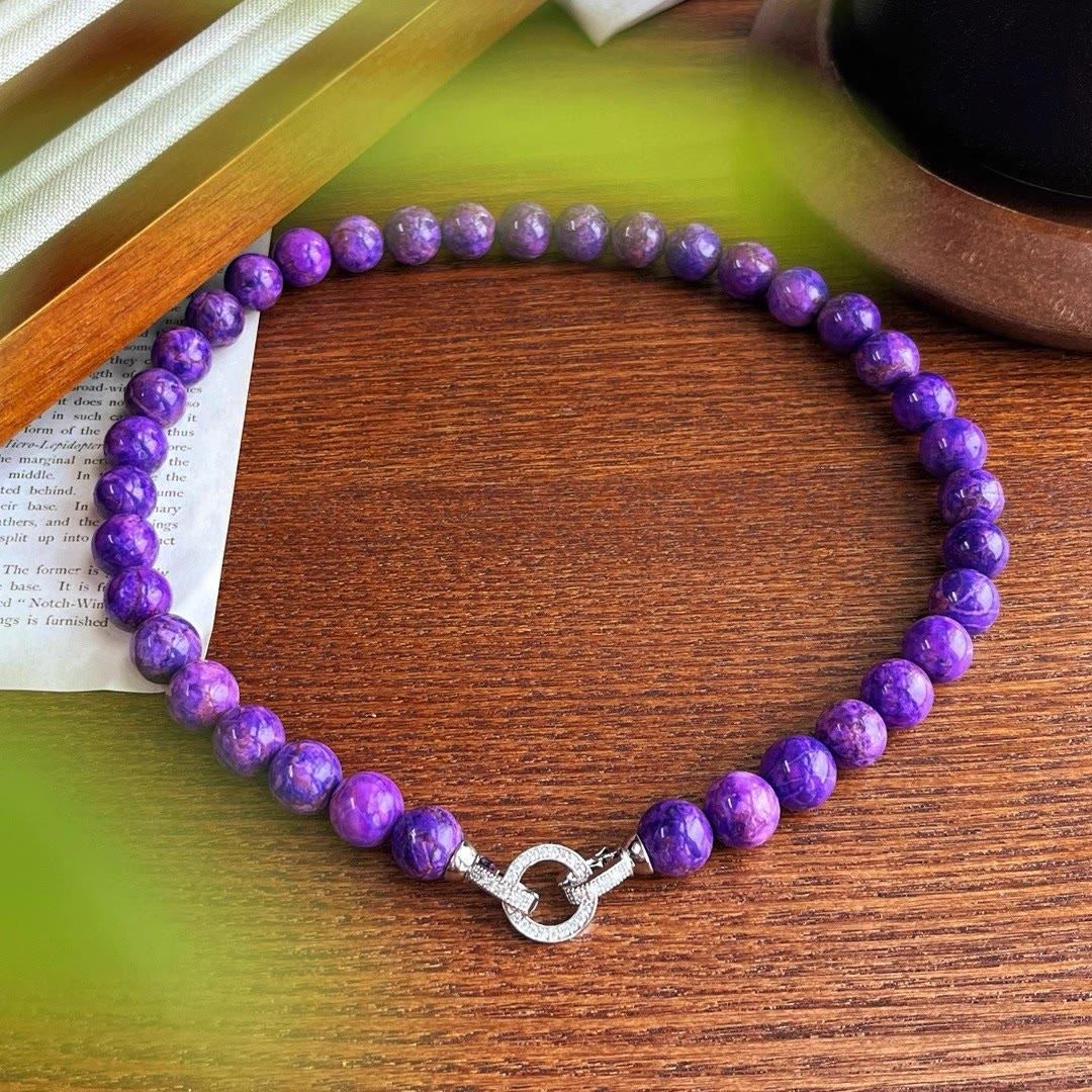 Olivenorma Natural Charoite Beads Necklace