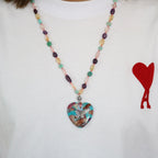 Olivenorma Amethyst Amazonite Citrine Rose Quartz Beaded Necklace