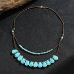Olivenorma Bohemian Natural Turquoise Delicate Necklace