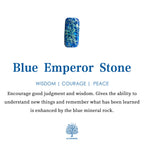 Olivenorma Obsidian Beaded Blue Emperor Stone Pendant Necklace