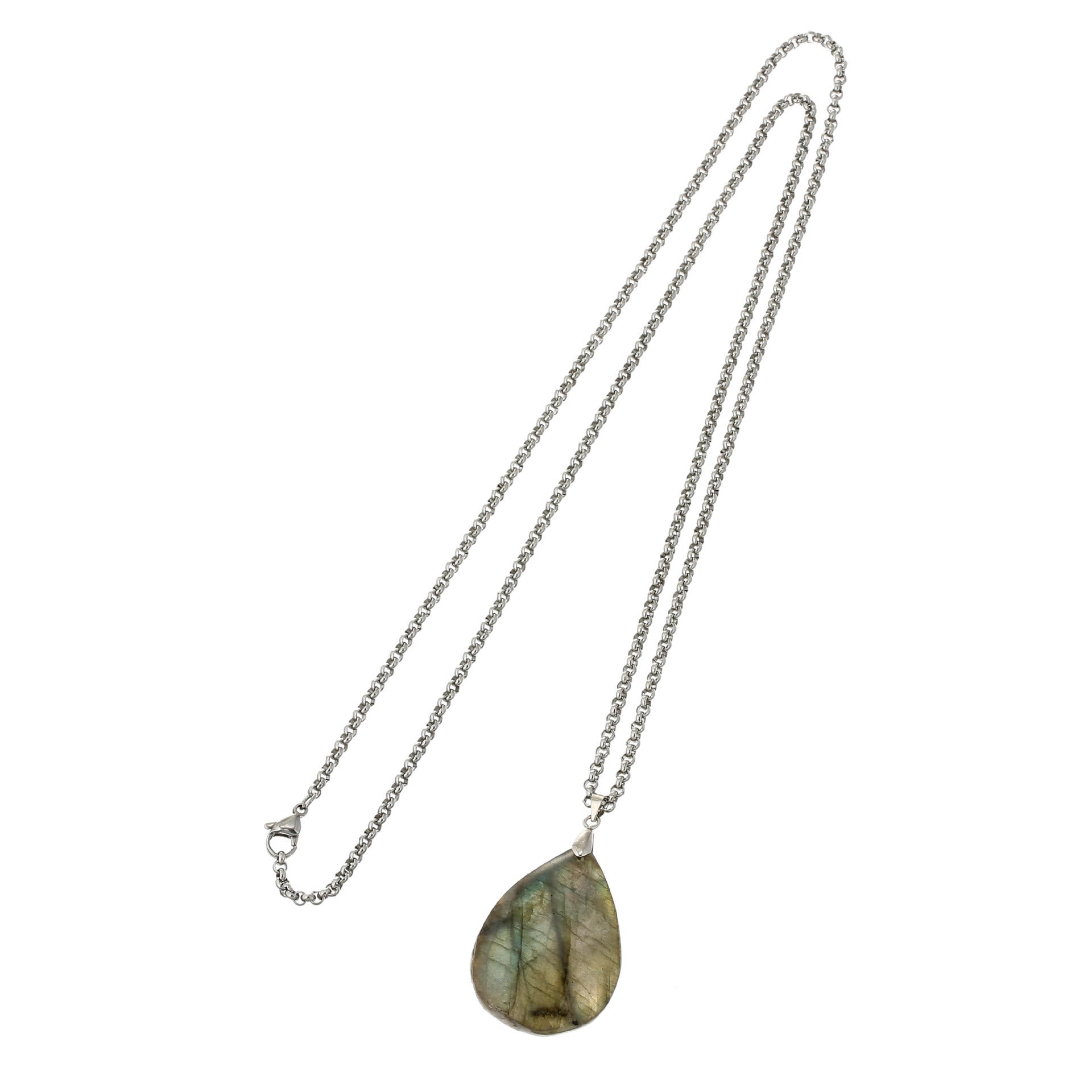 Olivenorma Labradorite Water Drop Pendant Necklace