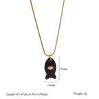 Olivenorma Natural Stone Cut Fish Shape Pendant Necklace