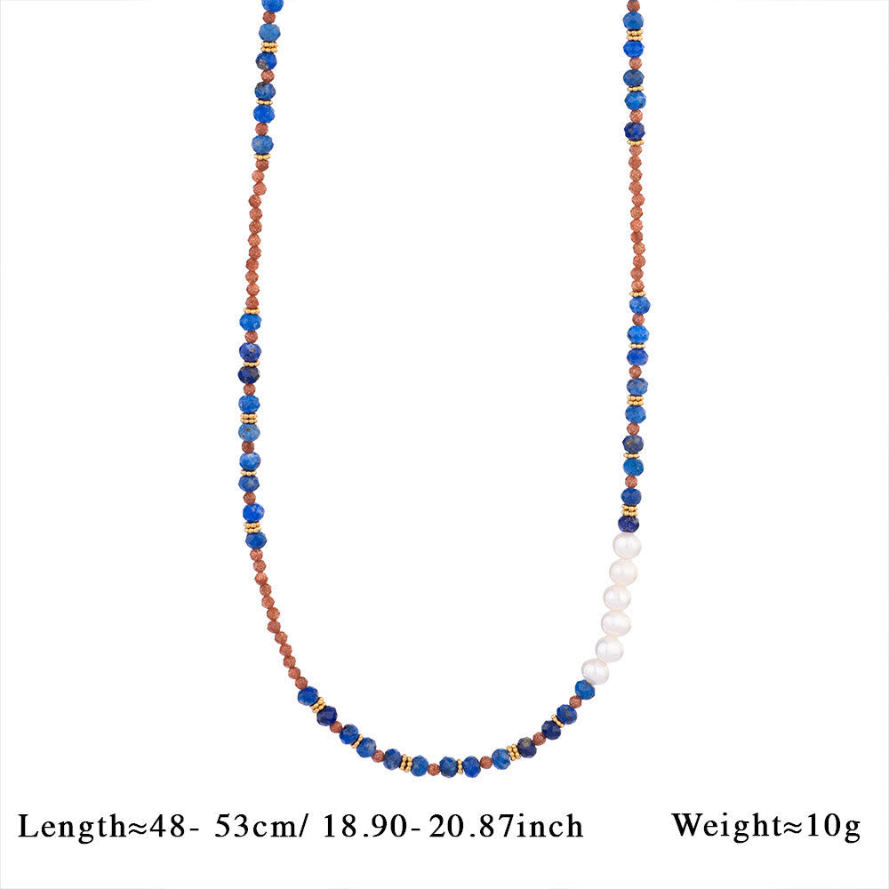 Olivenorma Natural Stone Beads Pendant Necklace