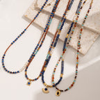 Olivenorma Natural Stone Beads Pendant Necklace