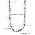 Olivenorma Natural Crystal Shell Beads Evil Eye Necklace