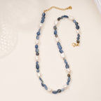 Olivenorma Crystal Beads Stainless Steel Fish Pendant Necklace