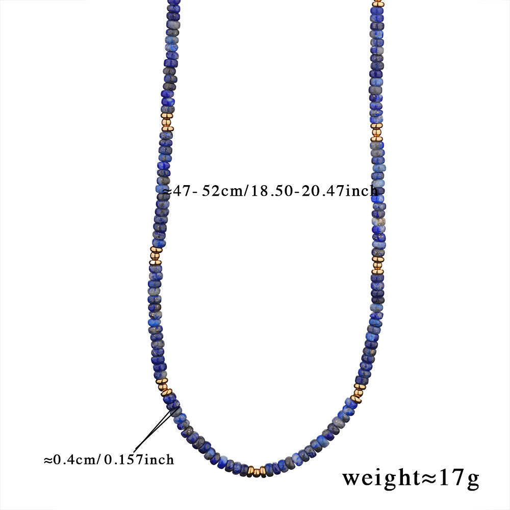 Olivenorma Freshwater Pearl Lapis Lazuli Beads Necklace