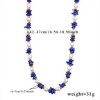 Olivenorma Freshwater Pearl Lapis Lazuli Beads Necklace