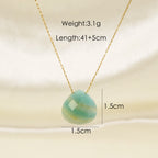 Olivenorma Natural Crystal Faceted Water Drop Pendant Necklace