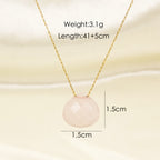 Olivenorma Natural Crystal Faceted Water Drop Pendant Necklace