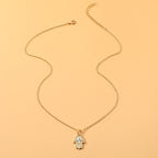 Olivenorma Epoxy Evil Eye Hamsa Heart Shape Necklace