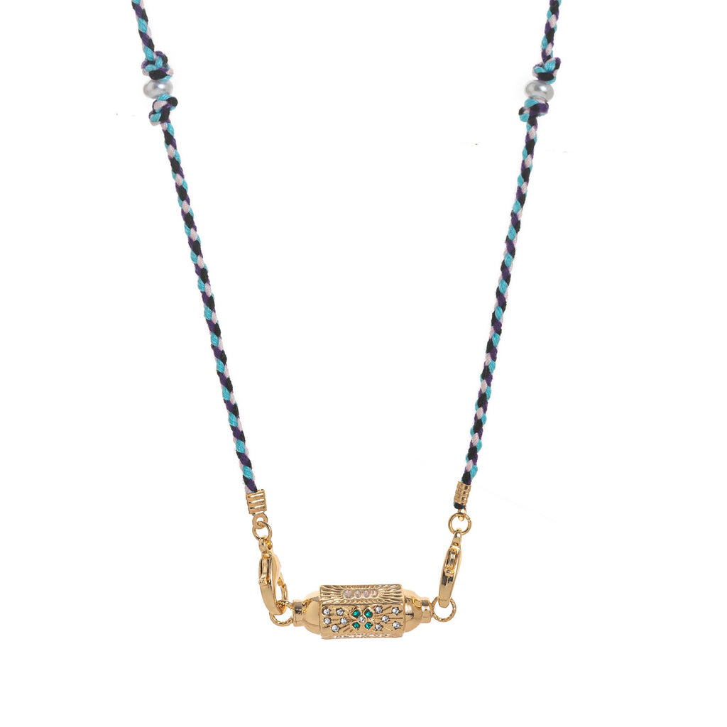 Olivenorma Braided Rope Colorful Tarot Kaleidoscope Pendant Necklace