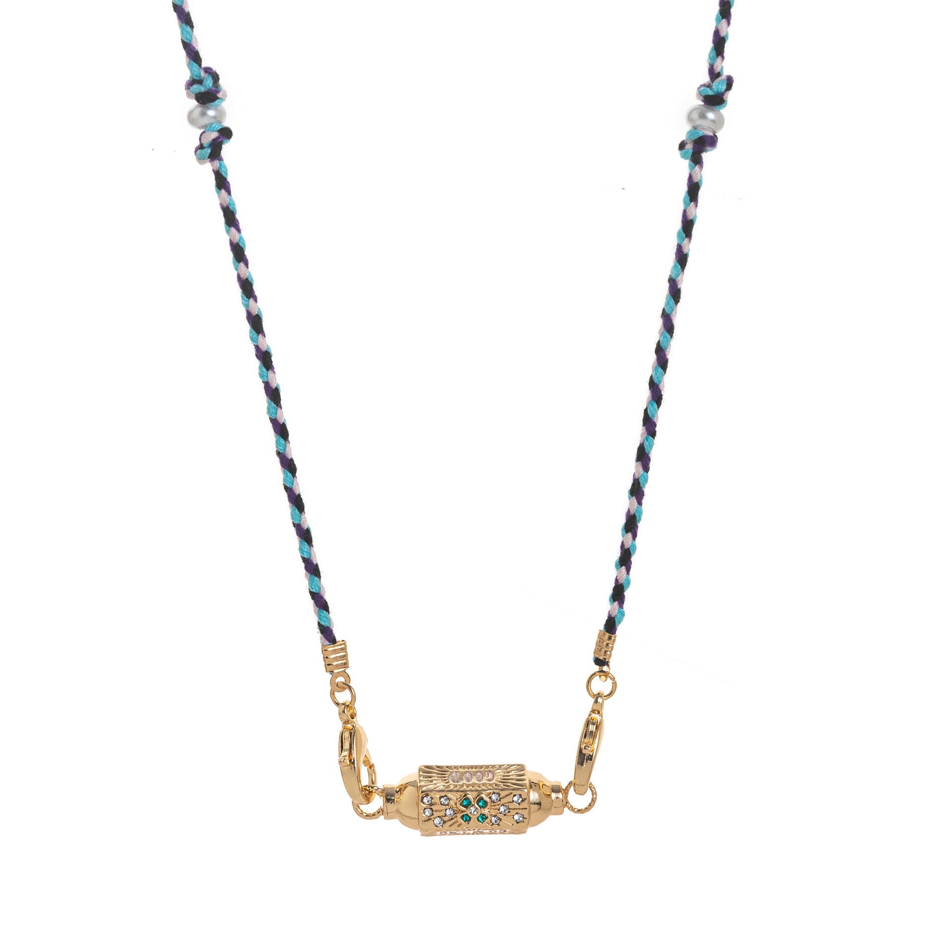 Olivenorma Braided Rope Colorful Tarot Kaleidoscope Pendant Necklace