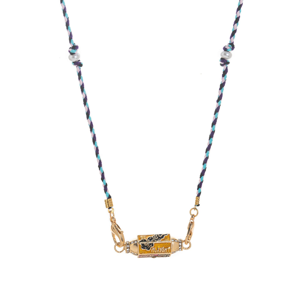 Olivenorma Braided Rope Colorful Tarot Kaleidoscope Pendant Necklace